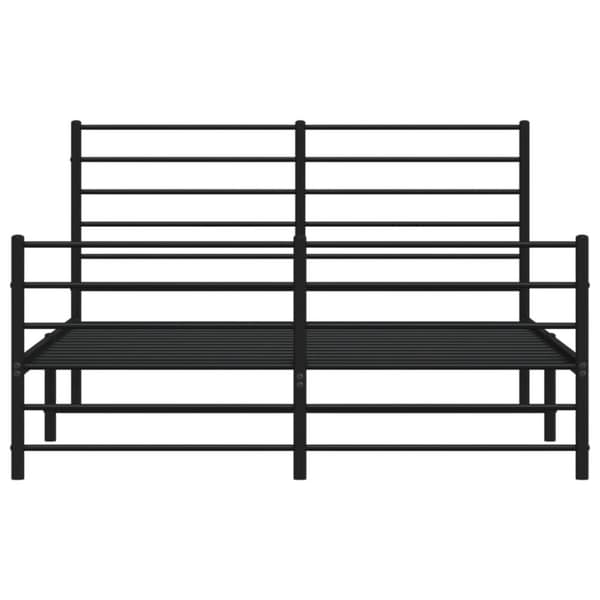 Metallinen sängynrunko päädyillä musta 140x200 cm - Sängynrunko -sängynrungot - Varavuode - Home & Living