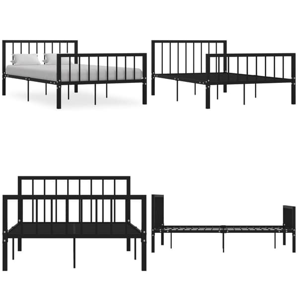 Sängram svart metall 120x200 cm - Sängram - Säng Ram - Home & Living