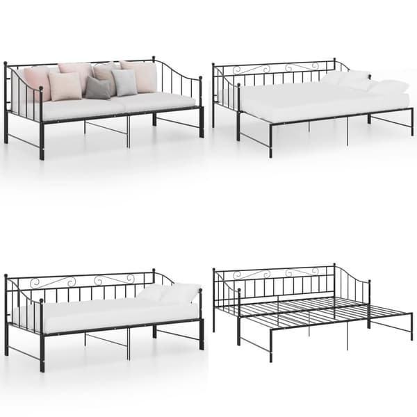 Vuodesohvan runko musta metalli 90x200 cm - Vuodesohvan Runko - Vuodesohvan Rungot - Home & Living