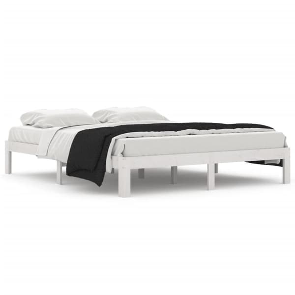 Sengeramme 160x200 cm massivt fyrretræ hvid - Sengeramme - Sengerammer - Home & Living