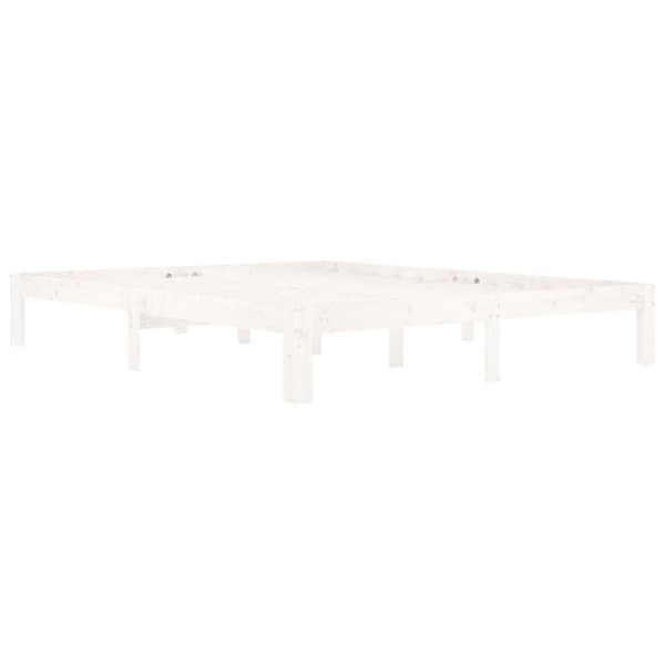 Sengeramme 160x200 cm massivt fyrretræ hvid - Sengeramme - Sengerammer - Home & Living