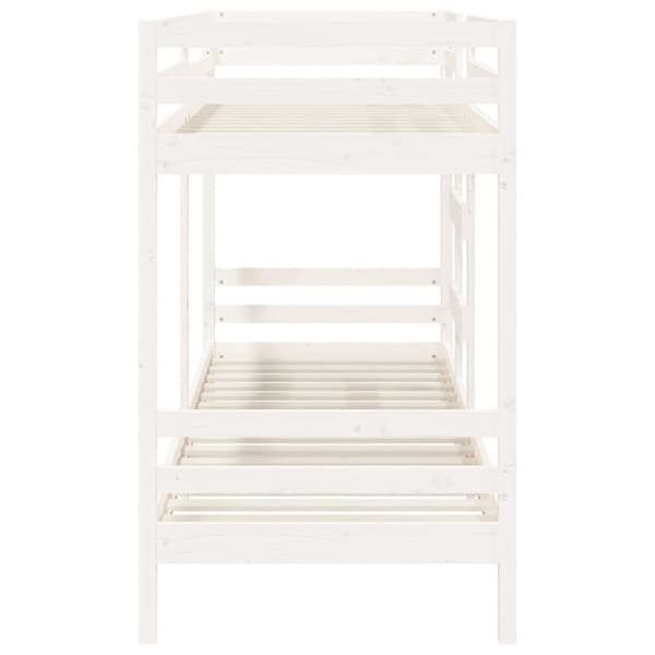 Våningssäng vit 90x200 cm massiv furu - Våningssäng - Våningssängar - Home & Living