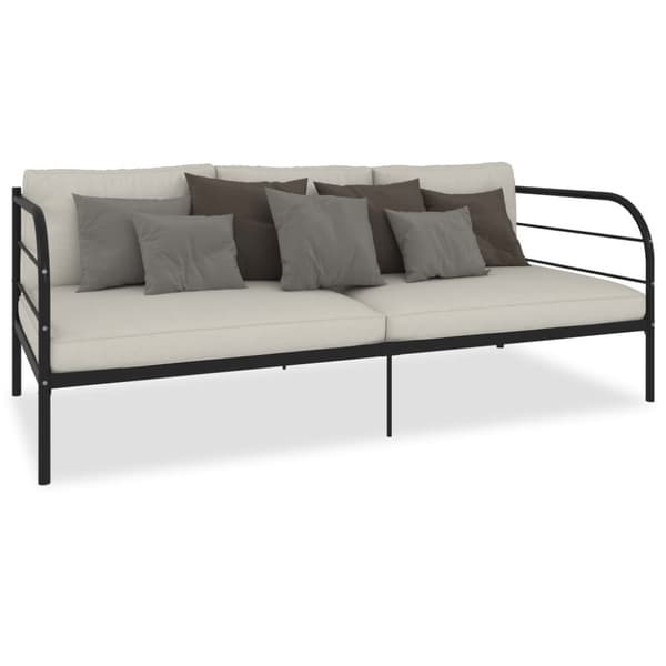Päivävuoteenrunko musta metalli 90x200 cm - Päivävuoteenrunko - Päivävuoteenrungot - Home & Living