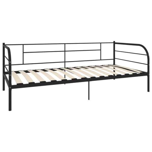 Päivävuoteenrunko musta metalli 90x200 cm - Päivävuoteenrunko - Päivävuoteenrungot - Home & Living