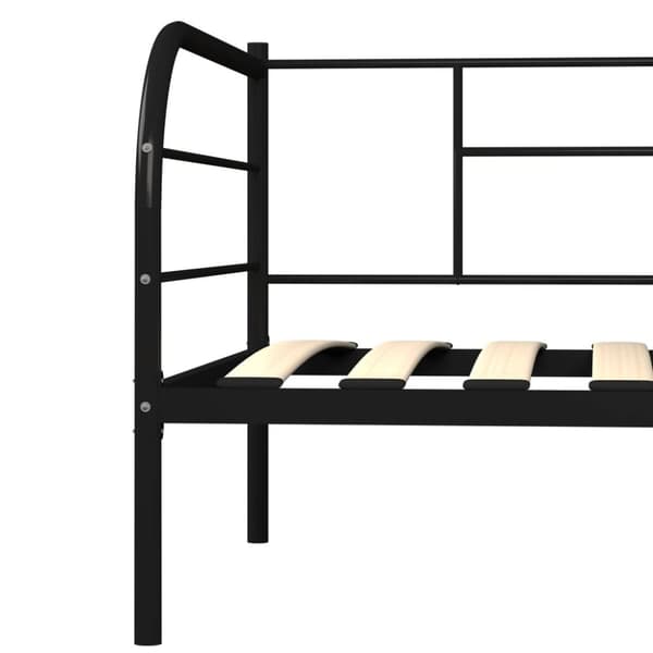 Päivävuoteenrunko musta metalli 90x200 cm - Päivävuoteenrunko - Päivävuoteenrungot - Home & Living