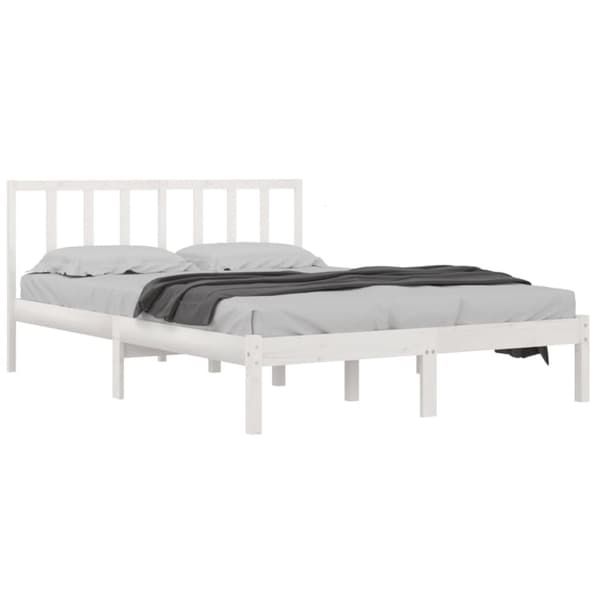 Sengeramme 140x200 cm massivt fyrretræ hvid - Sengeramme - Sengerammer - Home & Living