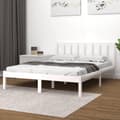 Miniatyrbillede 2 af 7: Sengeramme 140x200 cm massivt fyrretræ hvid - Sengeramme - Sengerammer - Home & Living