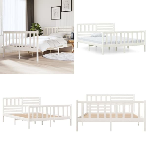 Sengeramme 120x190 cm Small Double massivt træ hvid - Sengeramme - Sengerammer - Home & Living