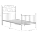 Miniatyrbillede 7 af 7: Sengestel 100x200 cm metal hvid - Sengestel - Sengeramme - Home & Living