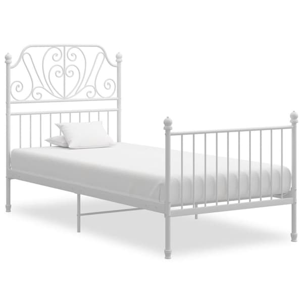 Sengestel 100x200 cm metal hvid - Sengestel - Sengeramme - Home & Living