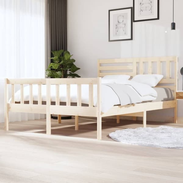 Sengeramme 140x200 cm massivt træ - Sengeramme - Sengerammer - Home & Living