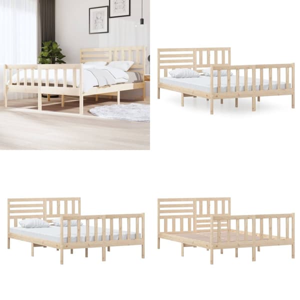 Sengeramme 140x200 cm massivt træ - Sengeramme - Sengerammer - Home & Living