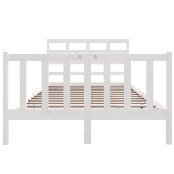 Sengestel 120x190 cm Small Double massivt fyrretræ hvid - Sengeramme - Sengerammer - Home & Living
