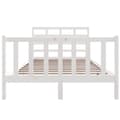 Miniatyrbillede 6 af 10: Sengestel 120x190 cm Small Double massivt fyrretræ hvid - Sengeramme - Sengerammer - Home & Living