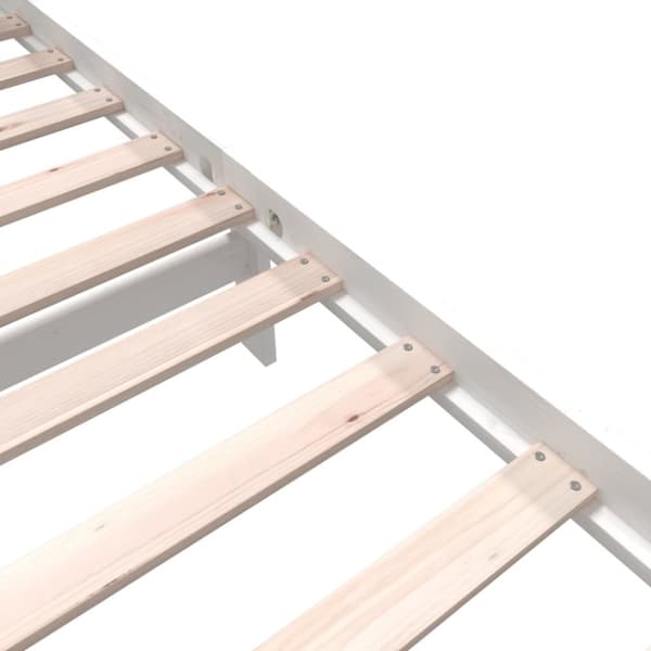 Sengestel 120x190 cm Small Double massivt fyrretræ hvid - Sengeramme - Sengerammer - Home & Living