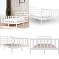Miniatyrbillede 1 af 10: Sengestel 120x190 cm Small Double massivt fyrretræ hvid - Sengeramme - Sengerammer - Home & Living