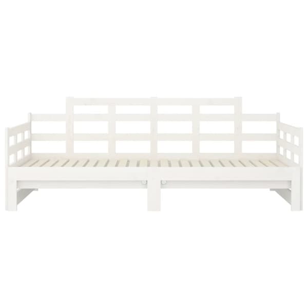 Bäddsoffa vit massiv furu 2x(90x200) cm - Bäddsoffa - Bäddsoffor - Home & Living