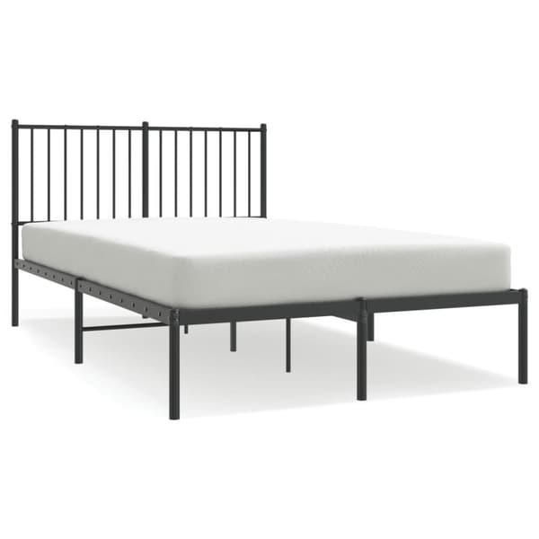 Sengeramme med sengegavl 120x200 cm metal sort - Sengestel - Sengeramme - Home & Living