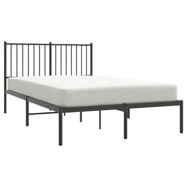 Sengeramme med sengegavl 120x200 cm metal sort - Sengestel - Sengeramme - Home & Living