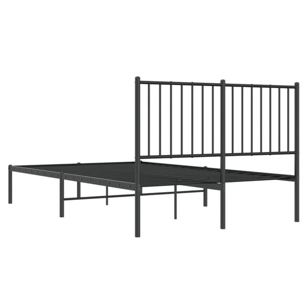 Sengeramme med sengegavl 120x200 cm metal sort - Sengestel - Sengeramme - Home & Living