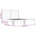 Miniatyrbillede 7 af 7: Sengeramme 140x190 cm massivt fyrretræ sort - Sengestel - Sengeramme - Home & Living
