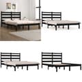 Miniatyrbillede 1 af 7: Sengeramme 140x190 cm massivt fyrretræ sort - Sengestel - Sengeramme - Home & Living