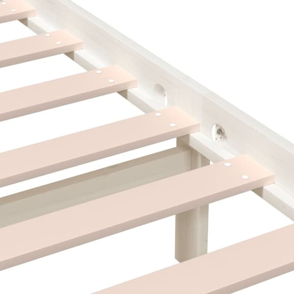 Sengeramme 120x200 cm massivt fyrretræ hvid - Sengeramme - Sengerammer - Home & Living