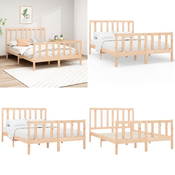 Sengeramme 140x200 cm massivt fyrretræ - Sengeramme - Sengerammer - Home & Living