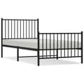 Miniatyrbillede 3 af 10: Sengeramme med sengegavl og fodgærde 90x190 cm metal sort - Sengestel - Sengeramme - Home & Living