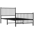 Miniatyrbillede 5 af 10: Sengeramme med sengegavl og fodgærde 90x190 cm metal sort - Sengestel - Sengeramme - Home & Living