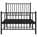 Miniatyrbillede 6 af 10: Sengeramme med sengegavl og fodgærde 90x190 cm metal sort - Sengestel - Sengeramme - Home & Living