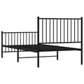 Miniatyrbillede 8 af 10: Sengeramme med sengegavl og fodgærde 90x190 cm metal sort - Sengestel - Sengeramme - Home & Living