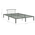 Miniatyrbillede 8 af 8: Sengestel 120x200 cm metal grå - Sengeramme - Sengerammer - Home & Living