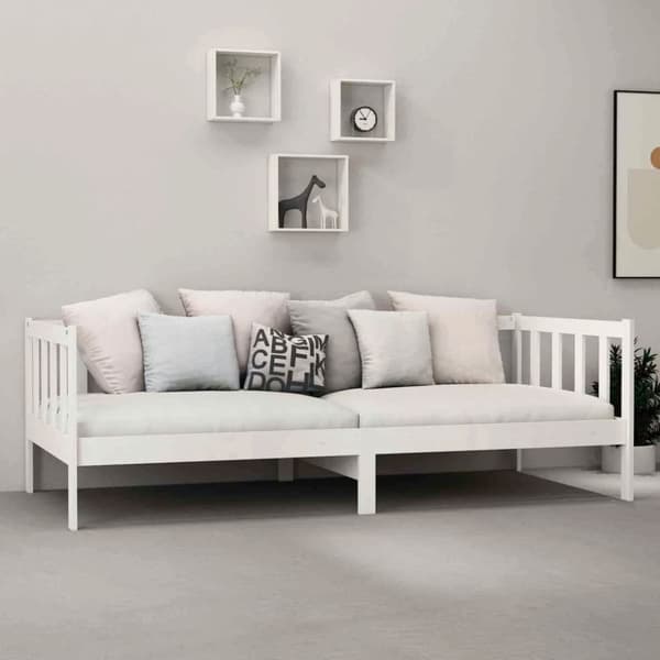 Dagbädd vit massiv furu 90x200 cm - Dagbädd - Dagbäddar - Home & Living