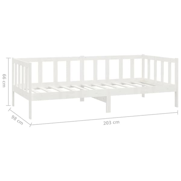 Dagbädd vit massiv furu 90x200 cm - Dagbädd - Dagbäddar - Home & Living