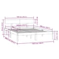 Miniatyrbillede 10 af 10: Sengeramme 120x200 cm massivt fyrretræ hvid - Sengeramme - Sengerammer - Home & Living