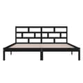 Miniatyrbillede 5 af 10: Sengeramme 140x190 cm massivt fyrretræ sort - Sengeramme - Sengerammer - Home & Living