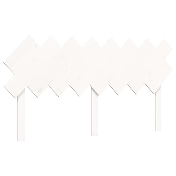 Sengeramme med sengegavl 160x200 cm massivt træ hvid - Sengeramme - Sengerammer - Home & Living
