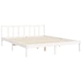 Miniatyrbillede 10 af 11: Sengeramme med sengegavl 160x200 cm massivt træ hvid - Sengeramme - Sengerammer - Home & Living