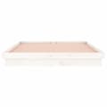 Miniatyrbillede 8 af 11: Sengeramme med LED-lys 120x200 cm massivt træ hvid - Sengeramme - Sengerammer - Home & Living