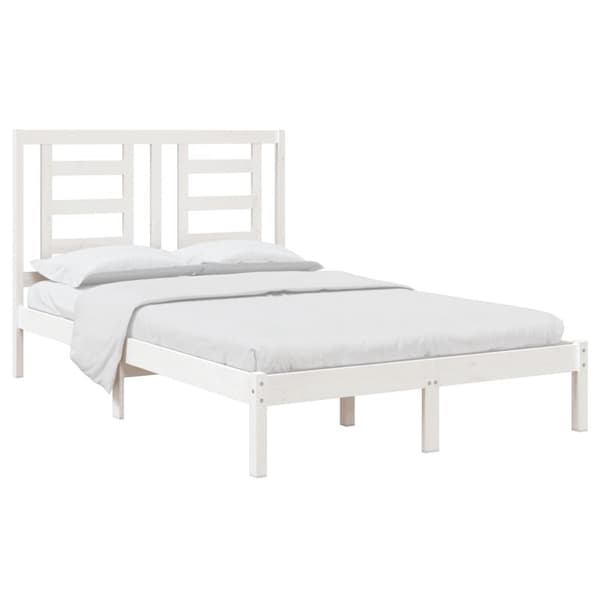 Sengeramme 120x200 cm massivt fyrretræ hvid - Sengeramme - Sengerammer - Home & Living