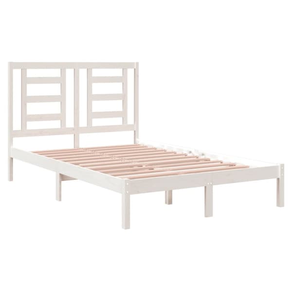 Sengeramme 120x200 cm massivt fyrretræ hvid - Sengeramme - Sengerammer - Home & Living