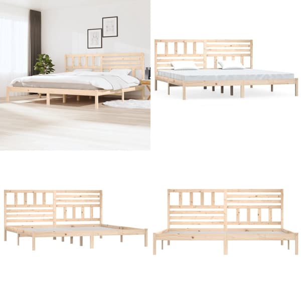 Sengeramme 200x200 cm massivt fyrretræ - Sengeramme - Sengerammer - Home & Living