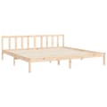 Miniatyrbillede 10 af 11: Sengeramme med sengegavl 200x200 cm massivt træ - Sengeramme - Sengerammer - Home & Living