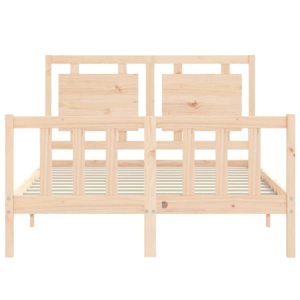 Sengeramme med sengegavl Small Double massivt træ - Sengeramme - Sengerammer - Home & Living