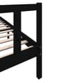 Miniatyrbillede 7 af 10: Sengeramme 200x200 cm massivt fyrretræ sort - Sengeramme - Sengerammer - Home & Living