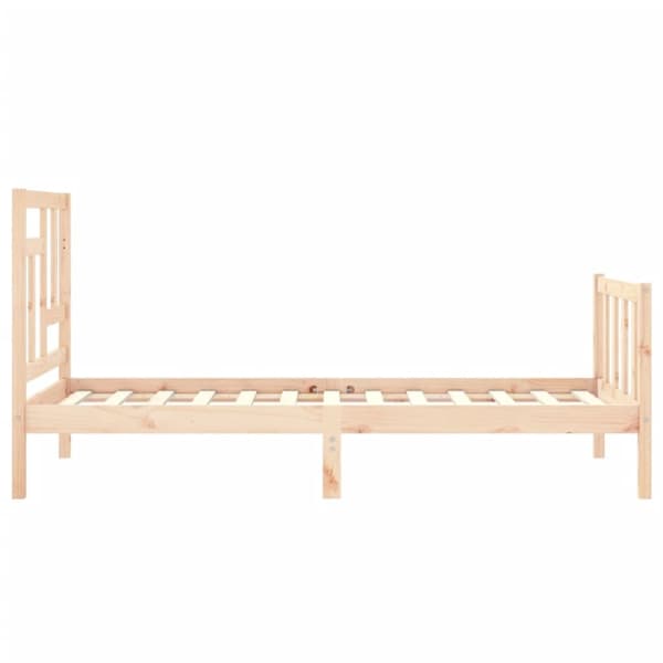 Sängynrunko päädyllä 90x200 cm täysi puu - Sängynrunko - Sängynrungot - Home & Living