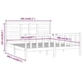Miniatyrbillede 9 af 9: Sengeramme 200x200 cm massivt fyrretræ sort - Sengeramme - Sengerammer - Home & Living