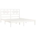 Miniatyrbillede 5 af 7: Sengeramme 160x200 cm massivt fyrretræ hvid - Sengestel - Sengeramme - Home & Living
