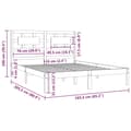 Miniatyrbillede 7 af 7: Sengeramme 160x200 cm massivt fyrretræ hvid - Sengestel - Sengeramme - Home & Living